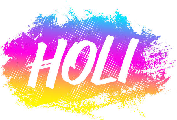 istock Vector badge with lettering for Holi festival 645837252