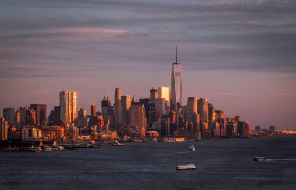 istock NYC Skyline Downtown with boats (Freedom Tower) 645838558