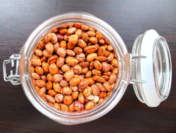 istock Red beans in a glass jar 645850502
