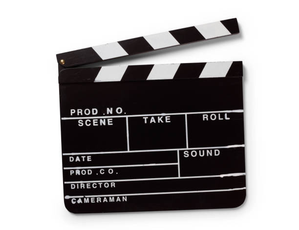 Film slate Film slate isolated on white clapboard stock pictures, royalty-free photos & images