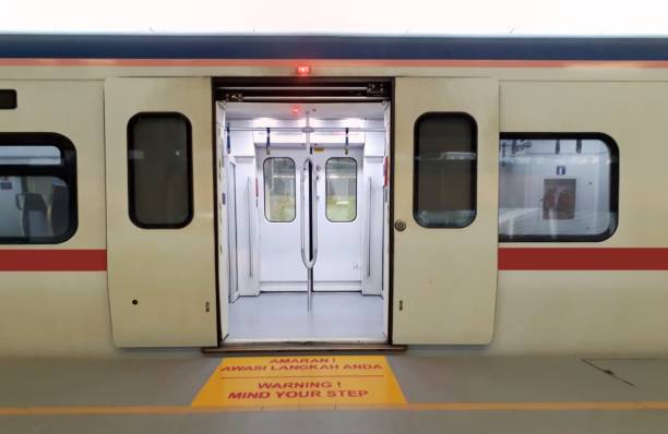 istock Stationary train at station 645858382