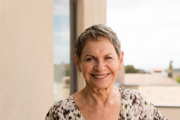 istock Older woman smiling 645861610