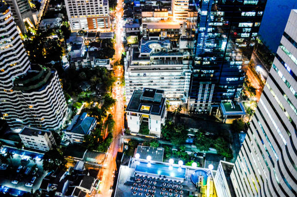 istock Bangkok cityscape at night 645869748