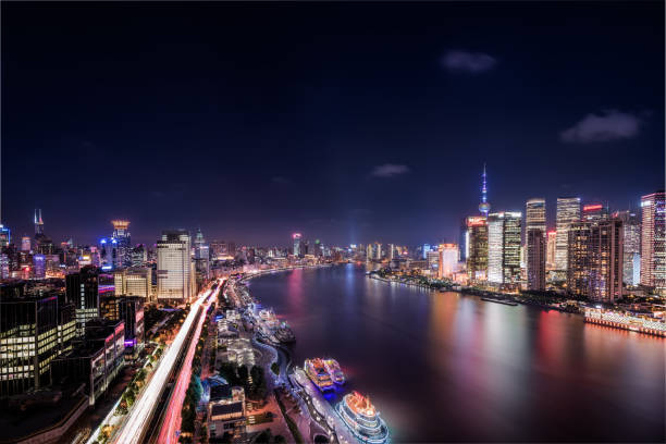 istock Panoramic skyline of Shanghai 645871838
