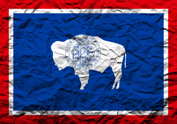istock US state flag of Wyoming 645875476