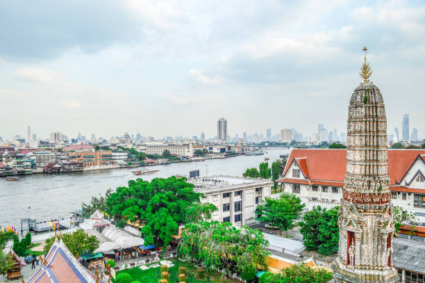 istock Wat Arun and Bangkok aerial view 645877978