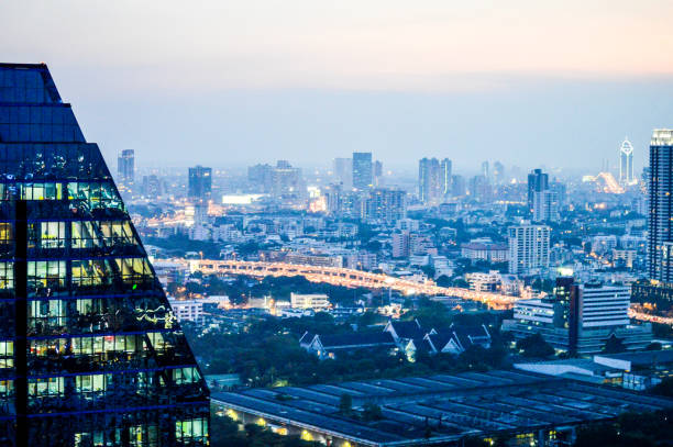 istock Bangkok skyline at night 645878716