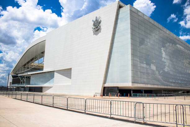 Stadium of Sport Club Corinthians Paulista in Sao Paulo stock photo