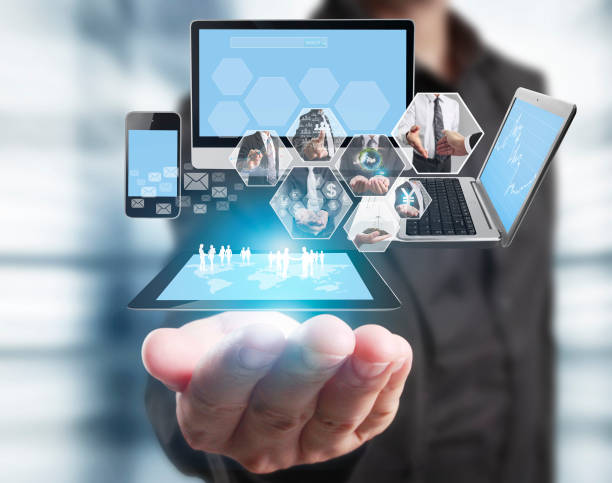 istock Technology in  hands of businessmen 645891482