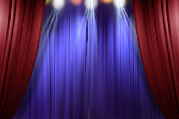 istock theater stage red curtains opening for a live performance background 645894078