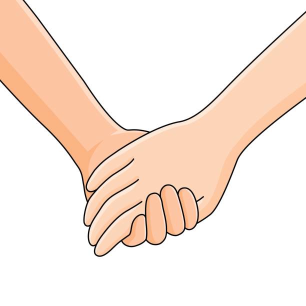Boy And Girl Holding Hands Stock Illustration - Download Image Now - Holding  Hands, Support, Arm - iStock