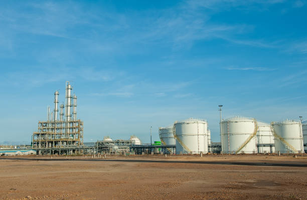 istock big Industrial oil tanks 645896822