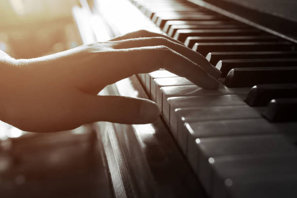 istock Musician start to play piano 645897634