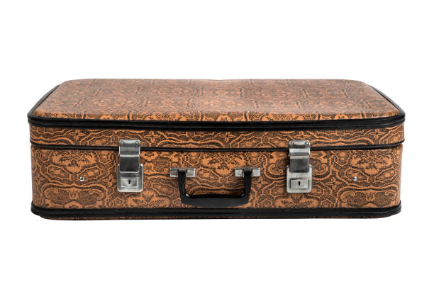 vintage suitcase isolated on white background