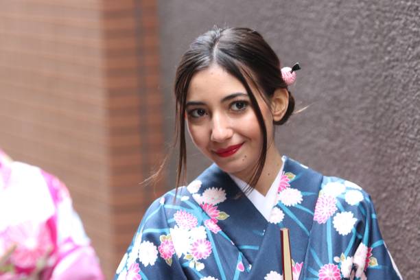 istock Italian girl in Kimono 645926418
