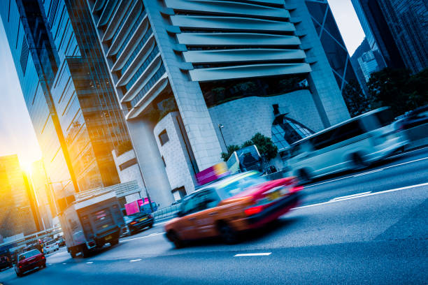 istock urban traffic road with cityscape 645932512