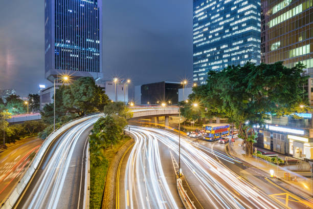 istock urban traffic road with cityscape 645941408