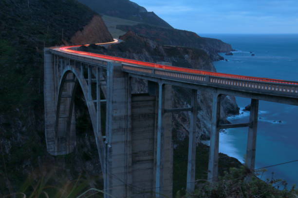 istock Bixby bridge at twilight with long exposure 645945466