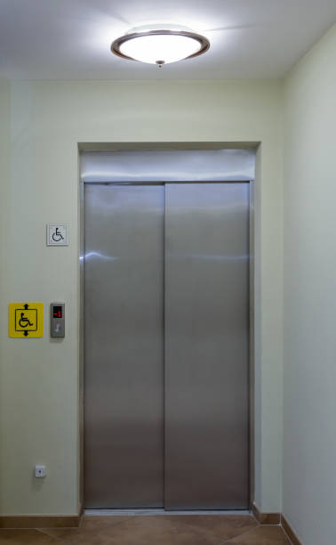istock A lift for the disabled in public buildings. 645947856