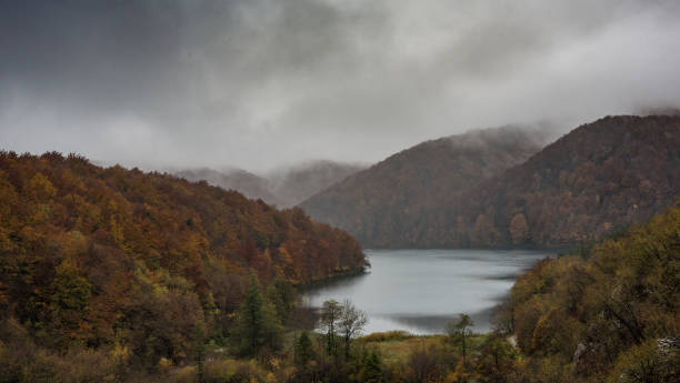 istock Landscape, lakes and cloudy sky 645961532