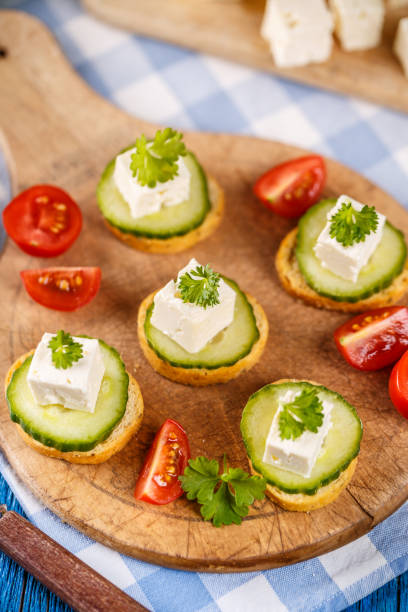 istock Bruschetta with feta cheese 645974580