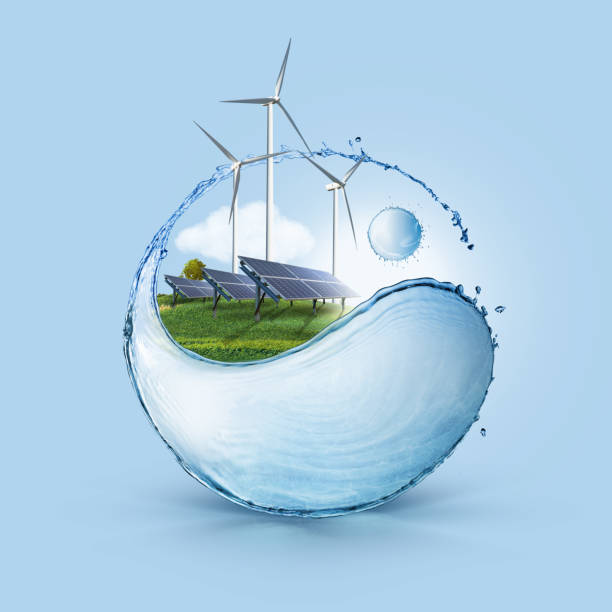 Wind turbine and solar cell grows in the field
