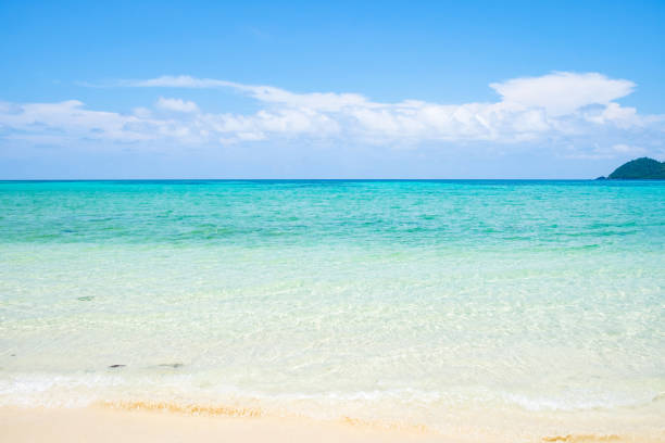 istock Sea beach crystal colorful white sand smooth 645983800