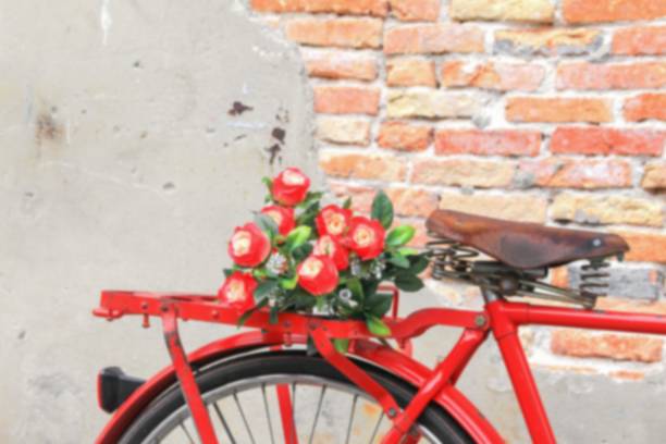 istock focus blur Bicycle red classic vintage 646001712