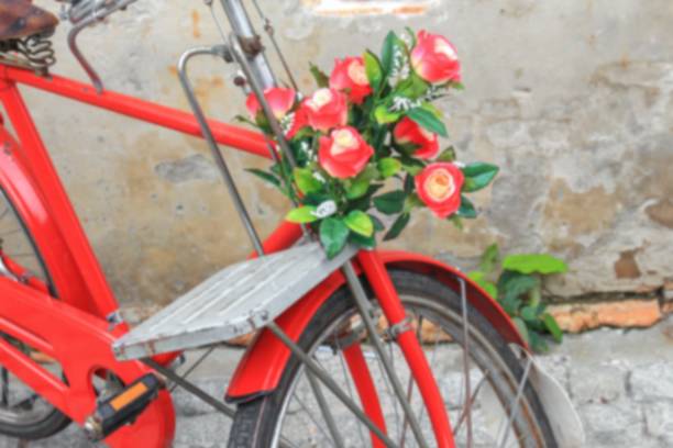 istock focus blur Bicycle red classic vintage 646001732