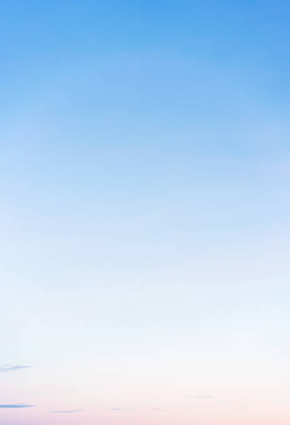 istock Soft pastel coloured graduated sky at sunset in winter 646012116