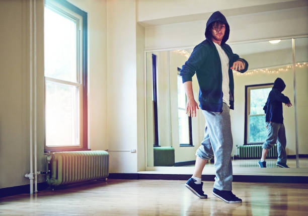 istock Blowing up the scene with his breakdance skills 646016544
