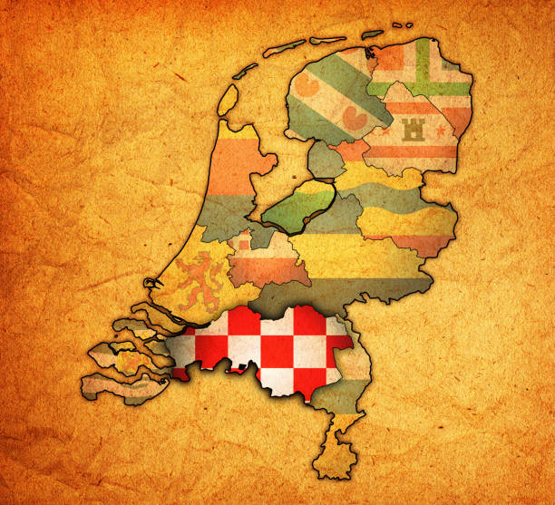istock north brabant flag on map of netherlands 646017022