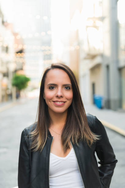 istock Young Hispanic woman portrait 646017416
