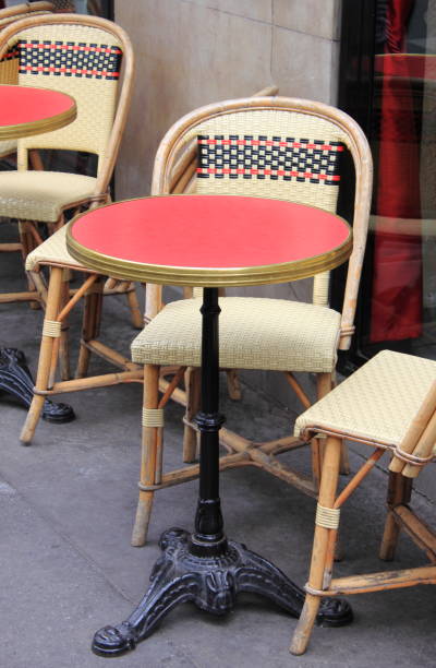 istock Table in a typical parisian cafe in Paris 646022812