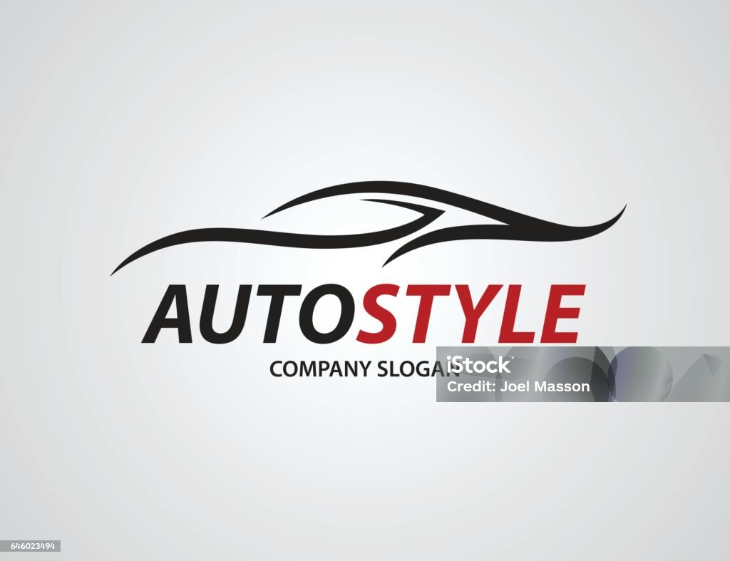 Automotive car logo design with abstract sports vehicle silhouette Automotive car logo design with abstract sports vehicle silhouette icon isolated on light grey background. Vector illustration. Car stock vector