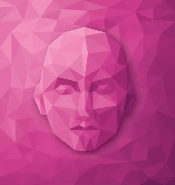 Vector illustration of Geometric Human Face