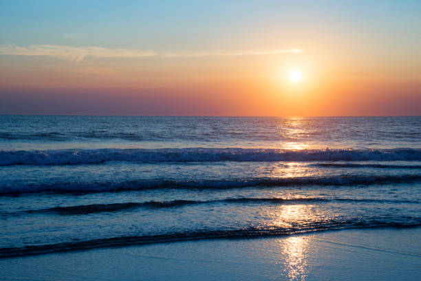 istock Atlantic ocean sunset, Lacanau France 646032386