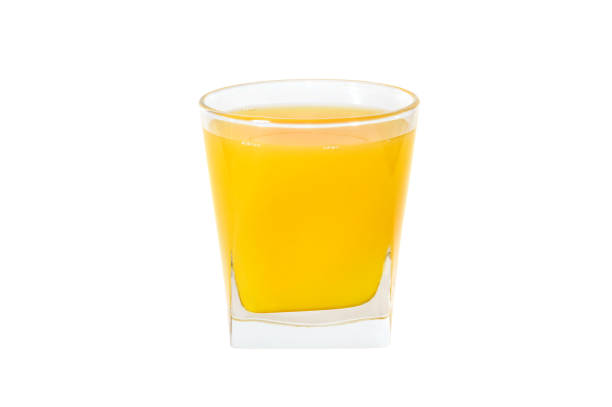 istock Glass of juice Isolated on a white. 646035430