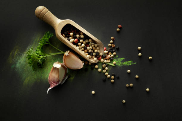 Seasoning: Pepper, Garlic and Parsley Still Life