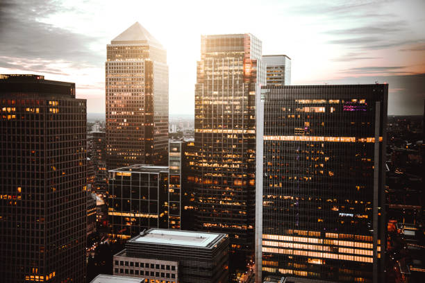 istock canary wharf skyline at dusk 646038804