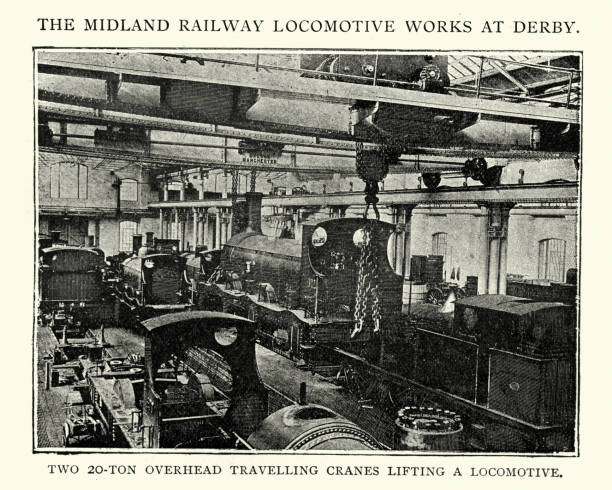 istock Midland railway locomotive works at Derby, 1892 646040850