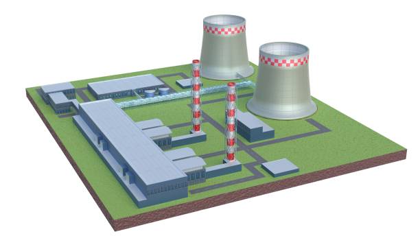istock Industrial power plant building isolated 3d illustration 646047894