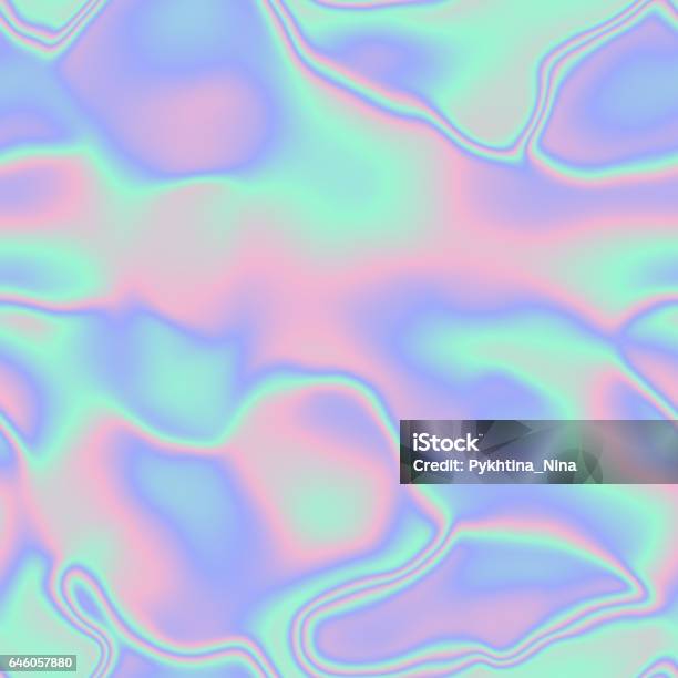 Modello Olografico Liscio Senza Soluzione Di Continuità - Immagini vettoriali stock e altre immagini di Arcobaleno