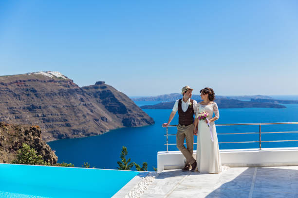 istock Beautiful wedding couple 646058446