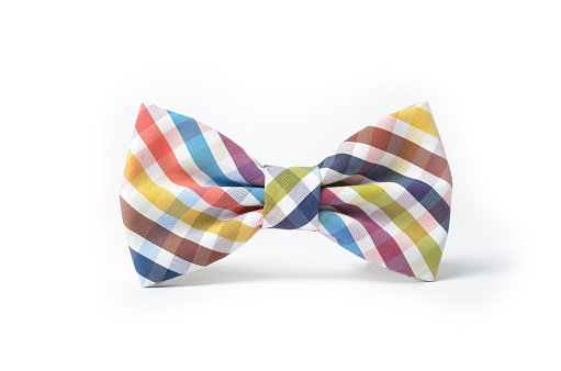 Colorful plaid bow tie