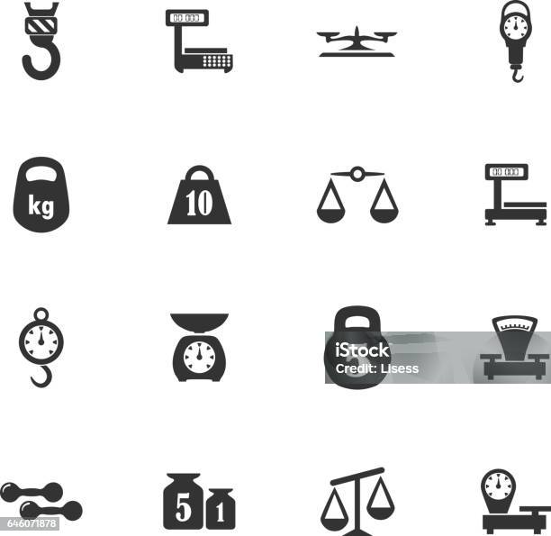 Scales Icons Set Stock Illustration - Download Image Now - Icon Symbol, Weight Scale, Scale