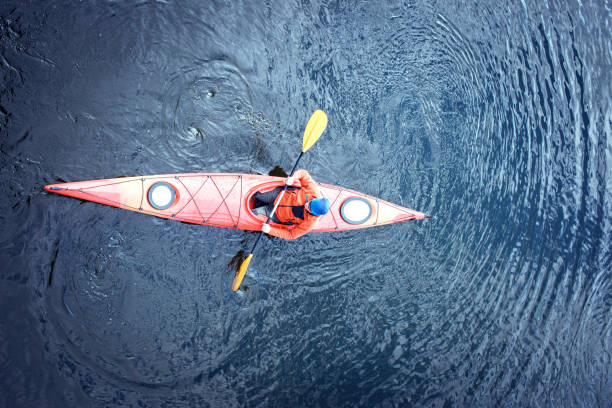 istock Traveling by kayak on the river on a sunny day. 646074380