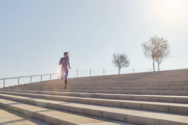 istock Running and exercising in urban city. 646102328