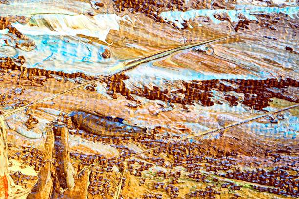 istock Abstract oil painting background. 646117148