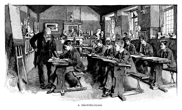 Drawing class - scanned 1888 engraving